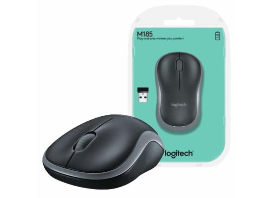 Logitech M185 Wireless Mouse Ambidextrous PC / Mac  - Grey