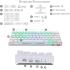 Redragon K530 Pro Draconic 60% Wireless RGB Mechanical Keyboard, BT/2.4Ghz/Wired 3-Mode 61 Keys Compact Gaming Keyboard w/Hot-Swap Socket, Free-Mod Plate Mounted PCB & Tactile Brown Switch - White