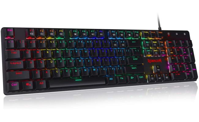 Redragon K589 Shrapnel RGB Low Profile 104 Keys Anti-ghosting Mechanical Keyboard -Blue Switch