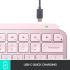 Logitech MX Keys MINI Illuminated Wireless & Bluetooth Backlit USB C, PC & Mac , English Layout Rose
