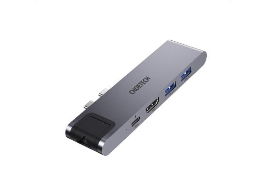 Choetech HUB-M24 7-In-2 USB-C Hub for MacBook Pro/Air USB Adapter