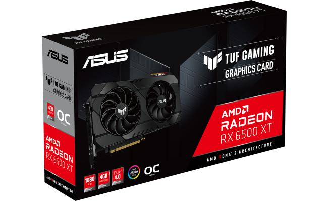 ASUS TUF Gaming AMD Radeon RX 6500 XT 4GB GDDR6 OC Edition Graphics Card