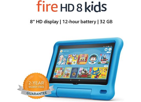 Amazon Fire HD 8 Kids Edition 10th Generation Tablet 8.0" HD WIFI Kid-Proof Case - Blue