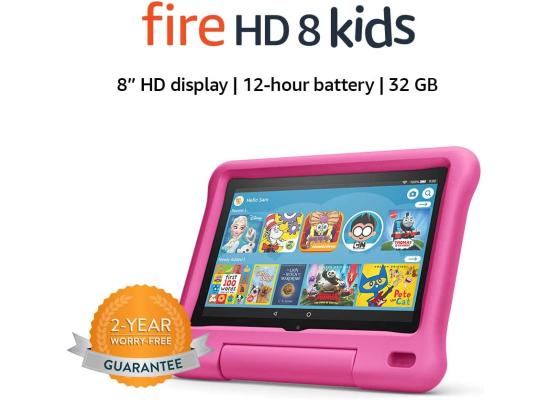 Amazon Fire HD 8 Kids Edition 10th Generation Tablet 8.0" HD WIFI Kid-Proof Case - Pink
