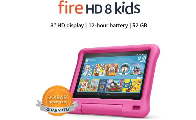Amazon Fire HD 8 Kids Edition 10th Generation Tablet 8.0" HD WIFI Kid-Proof Case - Pink