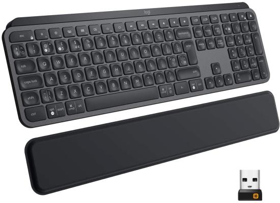 Logitech MX Keys Plus Illuminated Wireless & Bluetooth Tactile Backlit USB C, PC & Mac , English  Layout