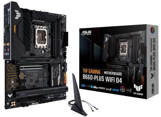 ASUS TUF Gaming B660-PLUS D4 WIFI 6 Intel 12th Gen Motherboard PCIe 4.0 DDR4 2xM.2 slots USB Type-C