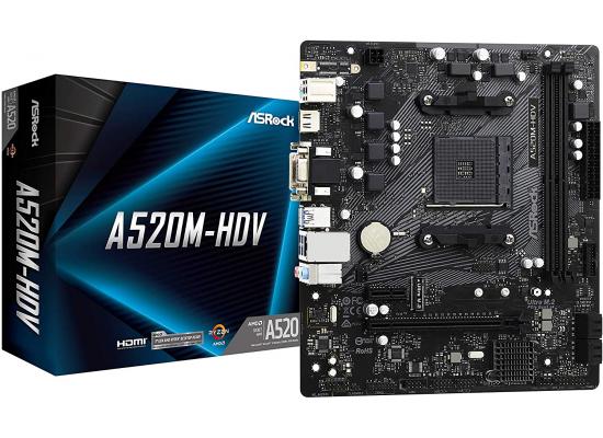 ASRock A520M-HDV AMD A520 M.2 Micro ATX AMD Motherboard