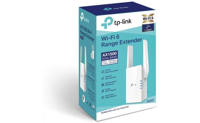 TP-Link RE505X AX1500 Dual Band Wi-Fi 6 Range Extender