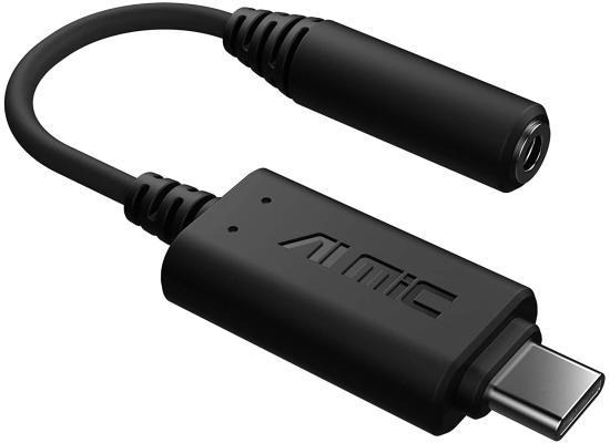 ASUS Ai Noise-Canceling Mic Adapter Supports USB-C & USB 2.0-3.5 mm