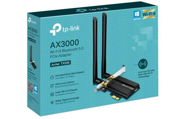 TP-Link Archer TX50E AX3000 Wi-Fi 6 Bluetooth 5.0 PCIe Adapter