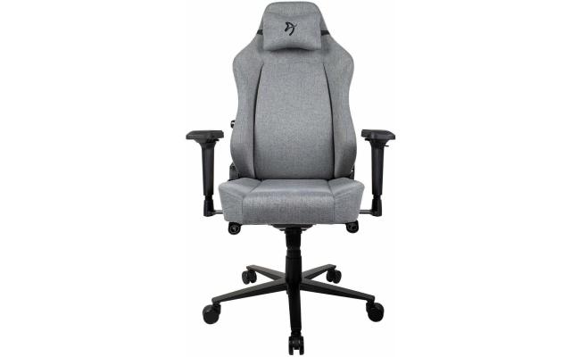 Arozzi Primo Premium Woven Fabric Gaming/Office Chair - Grey w/ Black Logo