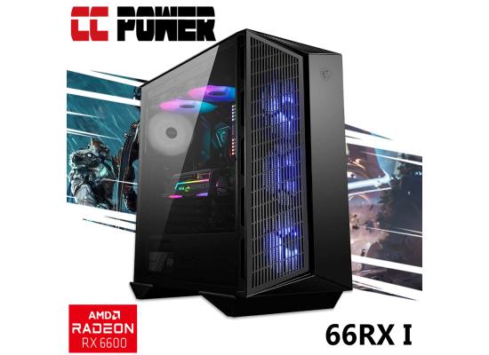 CC Power 66RX I Gaming PC 5Gen AMD Ryzen 5 w/ RX 6600 Custom Air Cooler