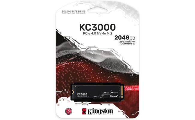 Kingston KC3000 2TB PCIe 4.0 NVMe M.2 SSD up to 7,000MB/s