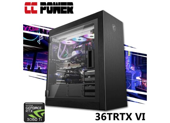 CC Power 36TRTX VI Gaming PC 5Gen AMD Ryzen 7 w/ RTX 3060 TI Liquid Cooled