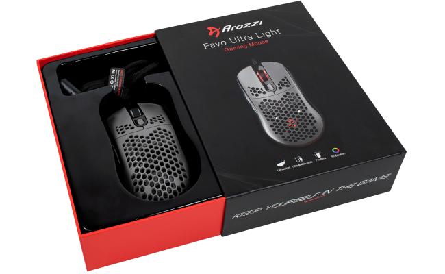 Arozzi Favo Light Weight RGB Gaming Mouse - Black Arozzi Favo Light Weight RGB Gaming Mouse - Black