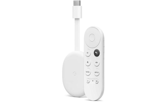 Chromecast with Google TV - Streaming Entertainment in 4K - Snow