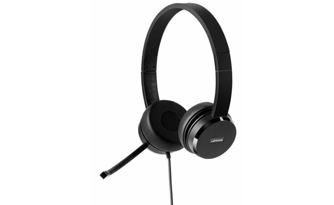 Lenovo 100 Stereo USB Business Headset w/ Noise Cancellation