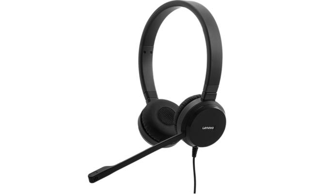 Lenovo Pro Wired Stereo Voip Black Headband Noise Cancelling