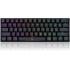 Redragon K630 Dragonborn 60% Wired RGB Gaming Keyboard, 61 Keys Compact Mechanical Keyboard with Linear Blue Switch, Pro Driver Support, Black