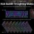 Redragon K599-KRS Wire & Wireless 60% Compact 70 Key Tenkeyless RGB Backlit Computer - Red Switch Redragon K599-KRS Wire & Wireless 60% Compact 70 Key Tenkeyless RGB Backlit Computer - Red Switch