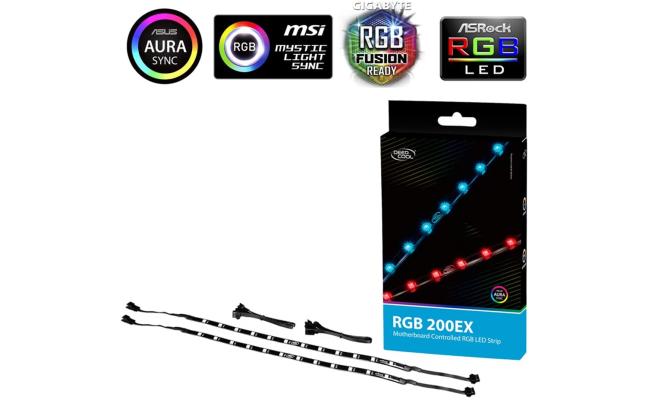 Deepcool RGB 200 EX Colour LED Strip Magnetic Lighting Kit