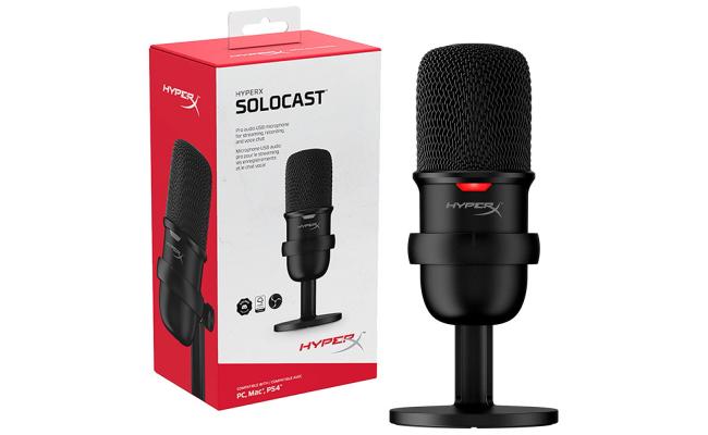 HyperX SoloCast USB Condenser Gaming Microphone, for PC, PS4, and Mac
