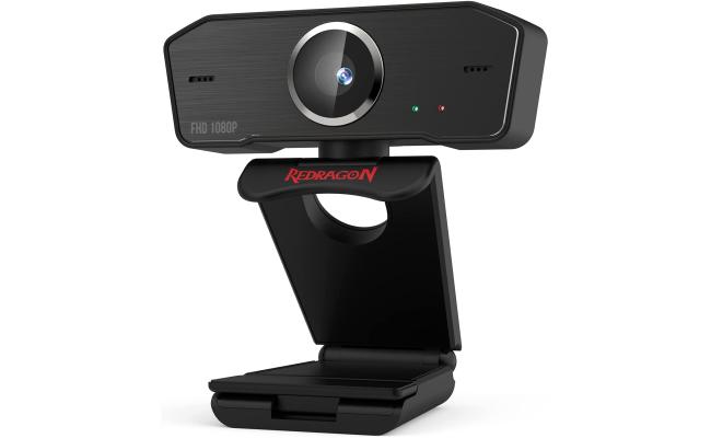 Redragon GW800 1080P PC Webcam Built-in Dual Mic 360° Rotation USB 30 FPS for Online Courses Video Conferencing & Streaming