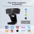 Redragon GW800 1080P PC Webcam Built-in Dual Mic 360° Rotation USB 30 FPS for Online Courses Video Conferencing & Streaming