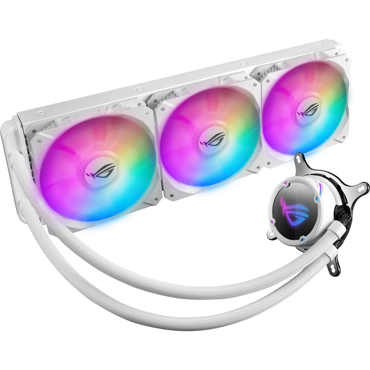 ASUS ROG STRIX LC 360mm RGB AIO CPU Water Cooler - White Edition | ASUS ROG STRIX LC 360 RGB WE 