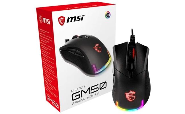 MSI CLUTCH GM50 USB RGB Adjustable up to 7200 DPI 1ms 6 Buttons