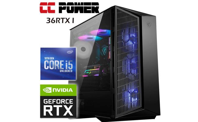 CC Power 36RTX I Gaming PC 10Gen Core i5 K-Series w/ RTX 3060 Liquid Cooled