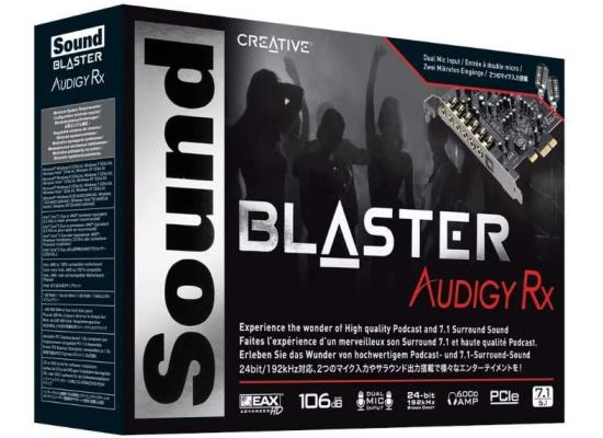 Creative Sound Blaster Audigy RX 7.1 PCIe Sound Card with 600 ohm AMP