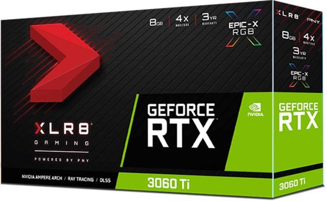 PNY GeForce RTX 3060 Ti 8GB XLR8 REVEL EPIC-X RGB (LHR)