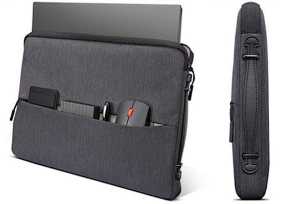 Lenovo Urban Laptop Sleeve 13" Water Resistant Soft Padded Reinforced Rubber Corners - Charcoal Grey 