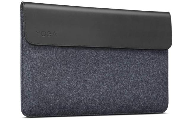 Lenovo 14" Laptop Sleeve, Leather & Wool Felt, Magnetic Closure, Accessory Pocket