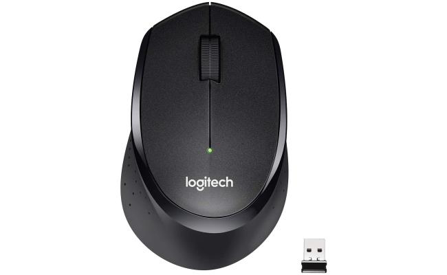 Logitech M330 Silent Plus Wireless USB Unifying Receiver, Black