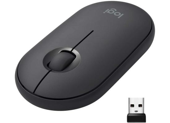 Logitech M350 Portable Wireless Mouse & Bluetooth - Graphite