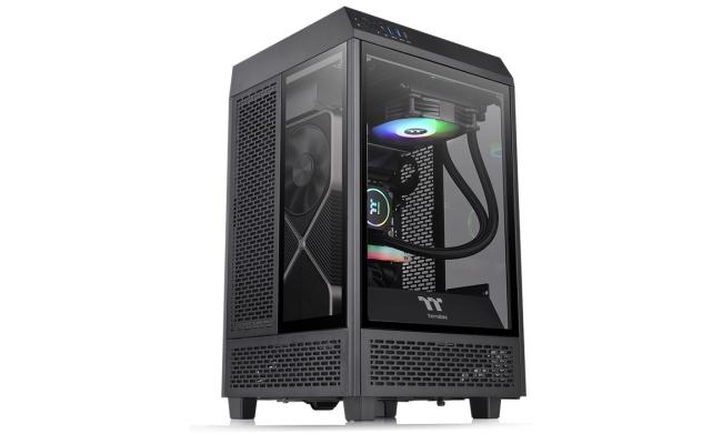 Thermaltake The Tower 100 Mini Tower Tempered Glass M-ITX Case - Black
