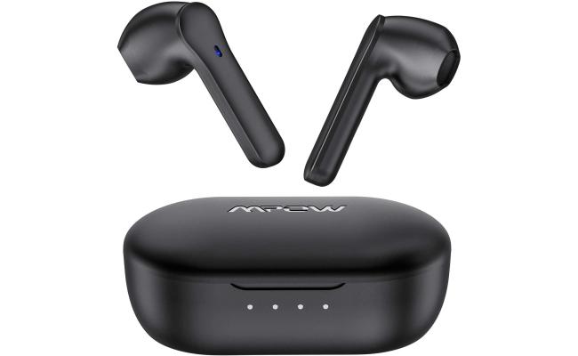 Mpow MX1 Earbuds Wireless & USB-C Charging w/ 4 Mics 35 Hours , Black