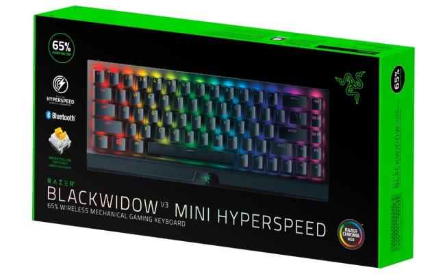 Razer BlackWidow V3 Mini HyperSpeed Wireless Yellow Mechanical Switches