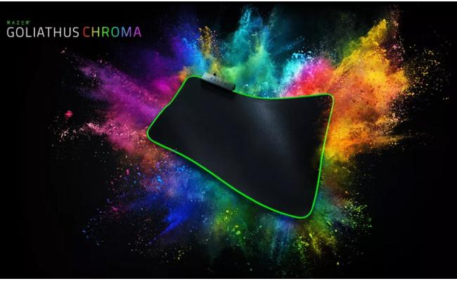 Razer Goliathus Chroma Soft Gaming Mouse Mat with Micro-Textured Cloth Surface Optimized for All Sensitivity Settings and Sensors RGB Chroma