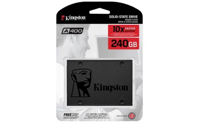 Kingston 240GB A400 SATA 3 2.5" Internal SSD - HDD Replacement for Increase Performance