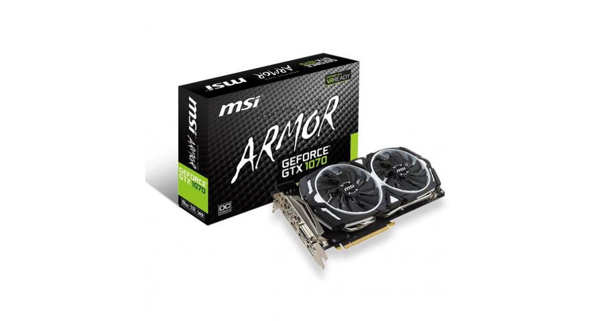 Msi Nvidia Geforce Gtx 1070 Armor Oc 8gb Gddr5 Gtx 1070 Armor 8g Oc City Center For Computers Amman Jordan