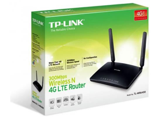 TP-Link MR6400 300 Mbps 4G LTE SIM Slot Unlocked Wi-Fi Router No Configuration Required