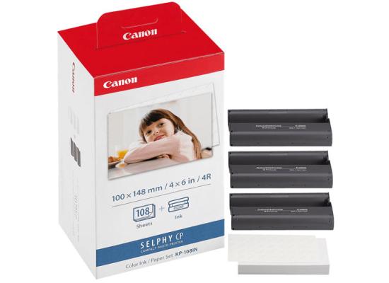 Canon KP-108IN Color Ink and 108 Sheet 4 x 6 Paper Set