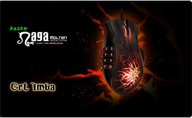 Razer Naga Hex Wraith Red Edition USB Gaming Mouse