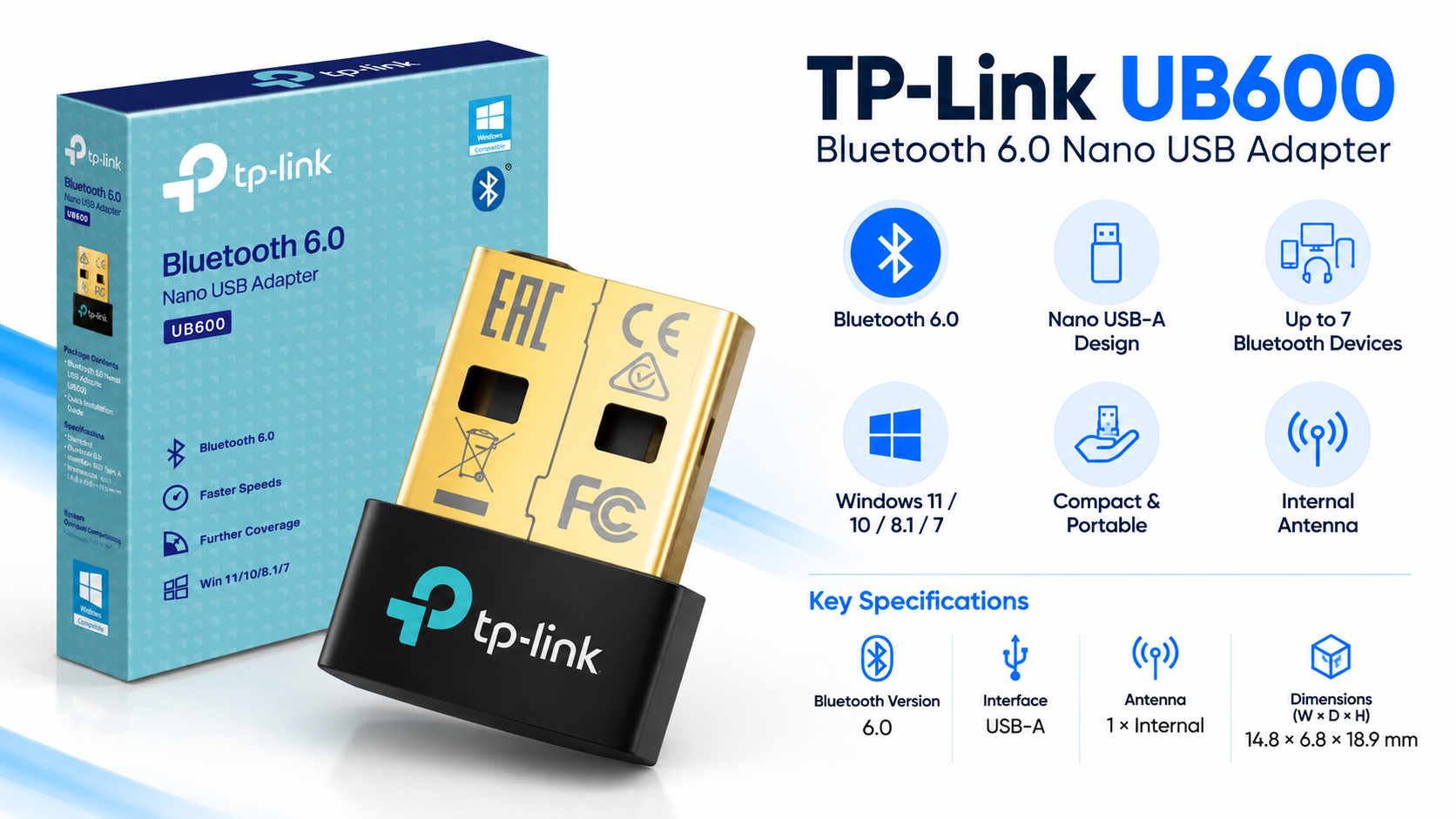TP-Link UB600 Bluetooth 6.0 Nano USB Adapter Overview