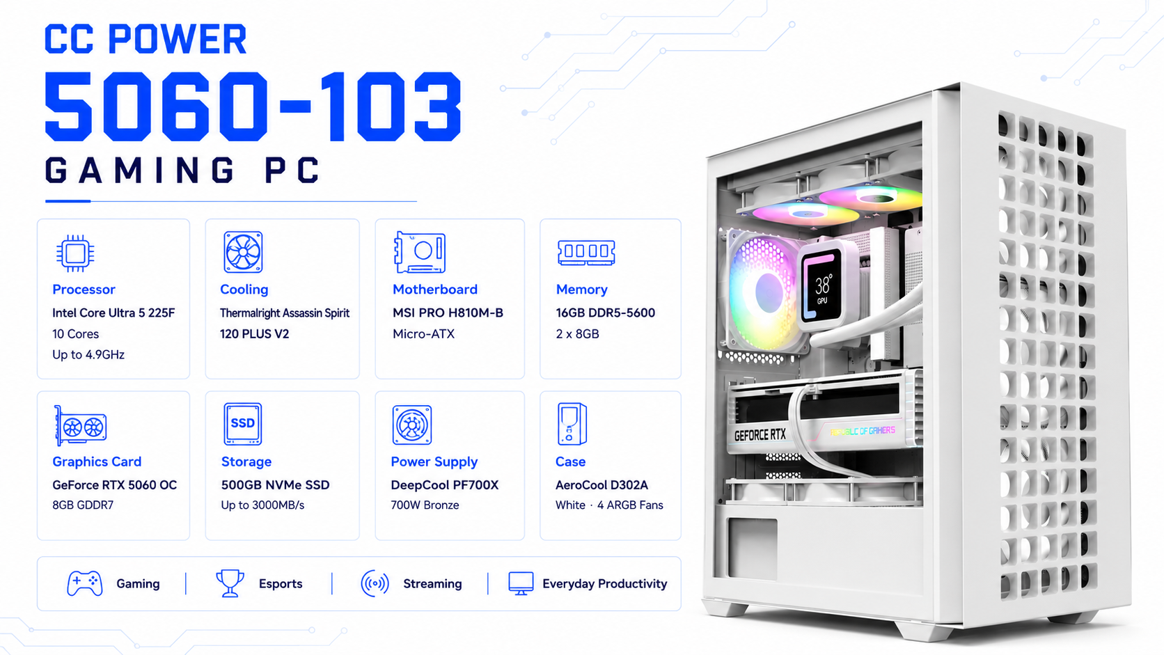 CC POWER 5060-103 Gaming PC overview