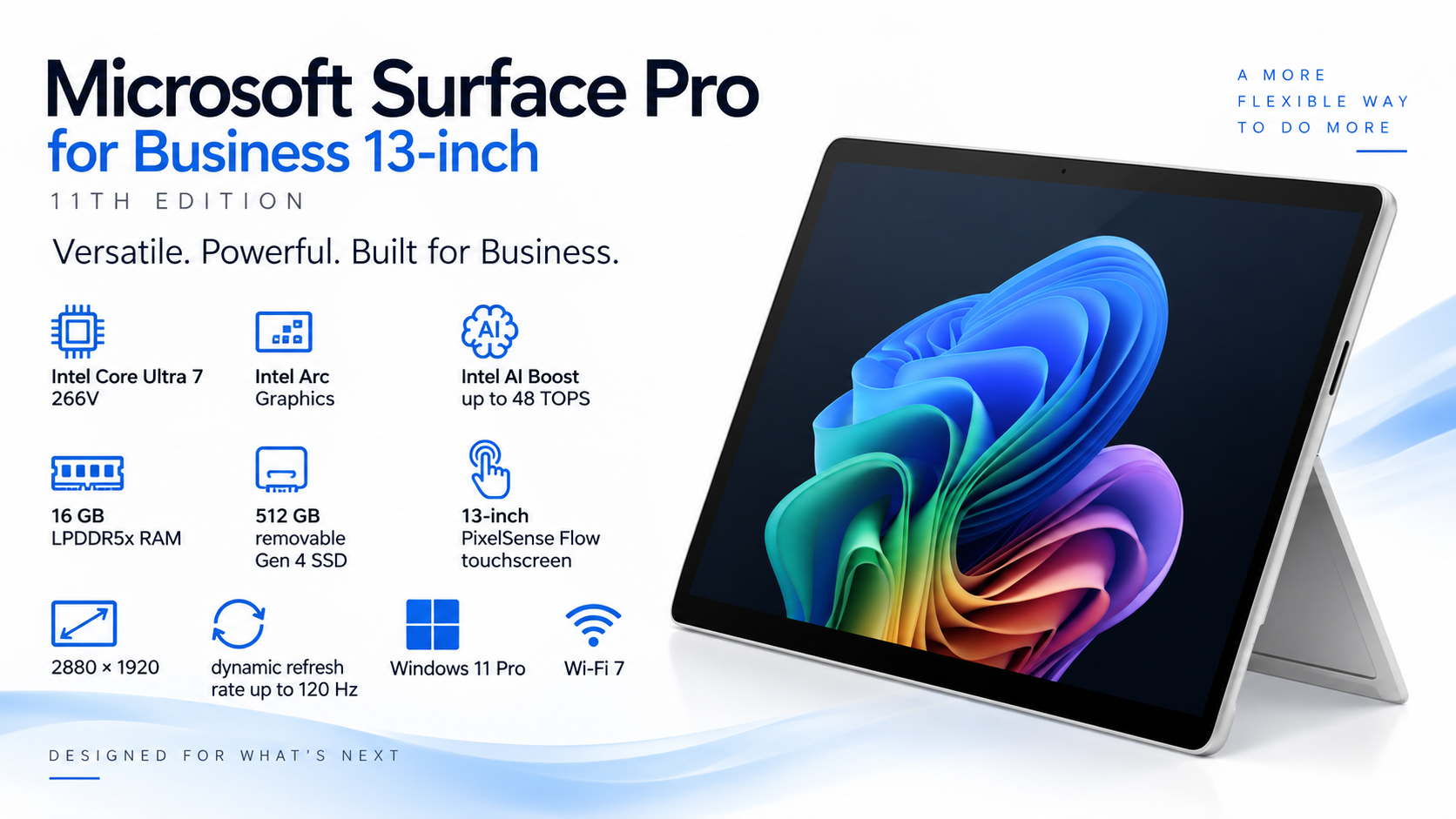 Microsoft Surface Pro for Business 13-inch 11th Edition Core Ultra